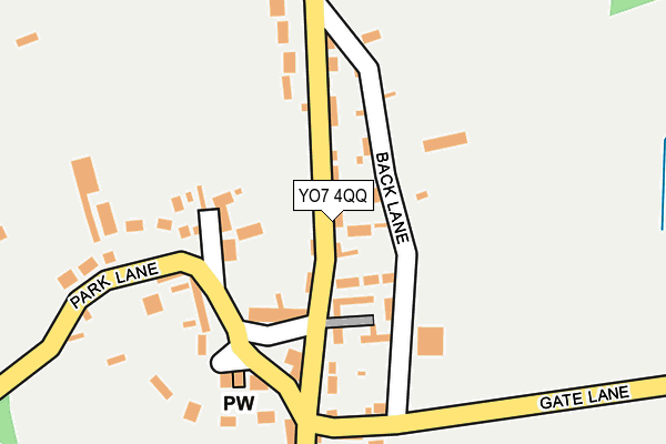 YO7 4QQ map - OS OpenMap – Local (Ordnance Survey)
