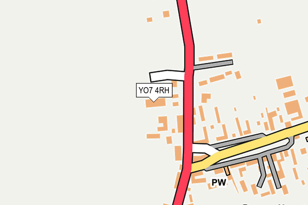 YO7 4RH map - OS OpenMap – Local (Ordnance Survey)