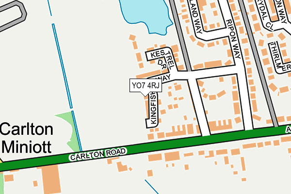 YO7 4RJ map - OS OpenMap – Local (Ordnance Survey)