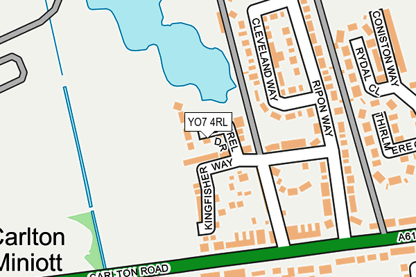 YO7 4RL map - OS OpenMap – Local (Ordnance Survey)