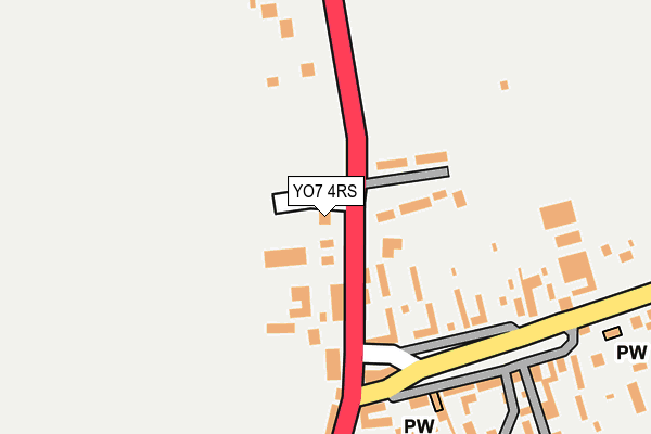 YO7 4RS map - OS OpenMap – Local (Ordnance Survey)