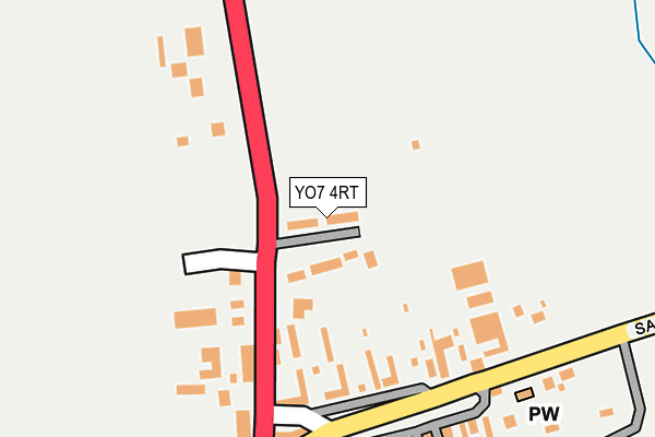 YO7 4RT map - OS OpenMap – Local (Ordnance Survey)
