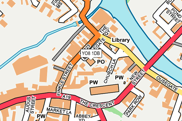 YO8 1DB map - OS OpenMap – Local (Ordnance Survey)