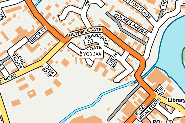 YO8 3AA map - OS OpenMap – Local (Ordnance Survey)