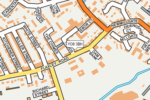 YO8 3BH map - OS OpenMap – Local (Ordnance Survey)