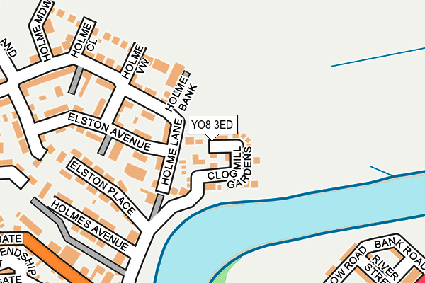 YO8 3ED map - OS OpenMap – Local (Ordnance Survey)