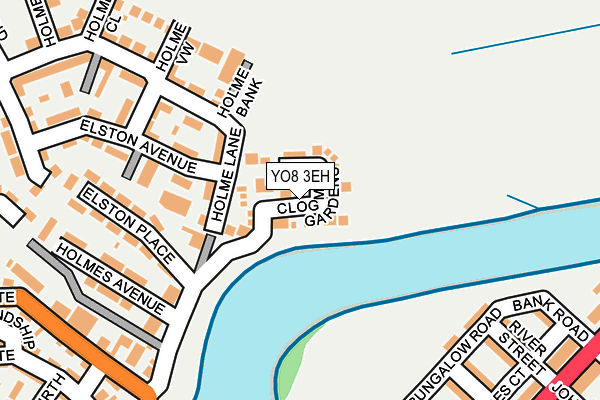 YO8 3EH map - OS OpenMap – Local (Ordnance Survey)