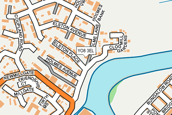 YO8 3EL map - OS OpenMap – Local (Ordnance Survey)