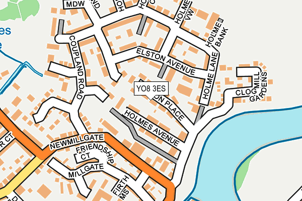 YO8 3ES map - OS OpenMap – Local (Ordnance Survey)