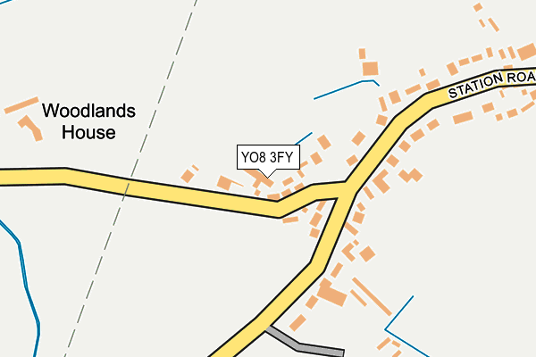 YO8 3FY map - OS OpenMap – Local (Ordnance Survey)