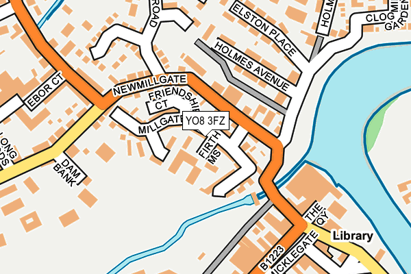 YO8 3FZ map - OS OpenMap – Local (Ordnance Survey)