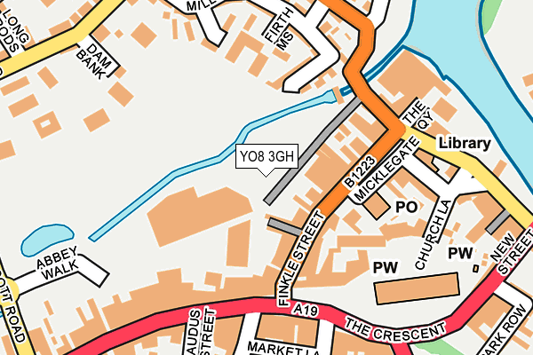 YO8 3GH map - OS OpenMap – Local (Ordnance Survey)