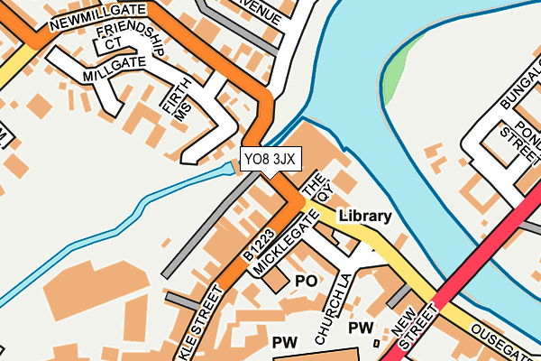 YO8 3JX map - OS OpenMap – Local (Ordnance Survey)