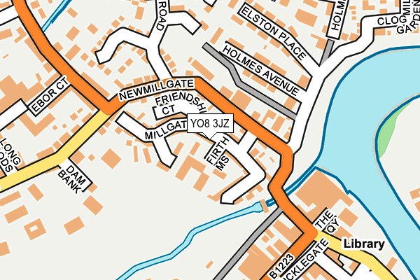 YO8 3JZ map - OS OpenMap – Local (Ordnance Survey)