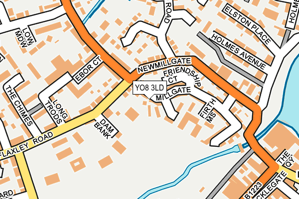 YO8 3LD map - OS OpenMap – Local (Ordnance Survey)