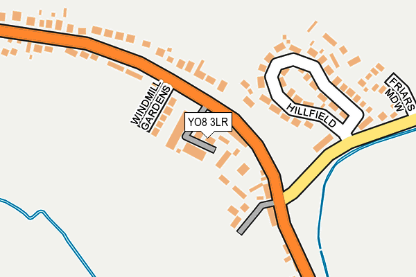 YO8 3LR map - OS OpenMap – Local (Ordnance Survey)