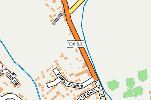 YO8 3LX map - OS OpenMap – Local (Ordnance Survey)