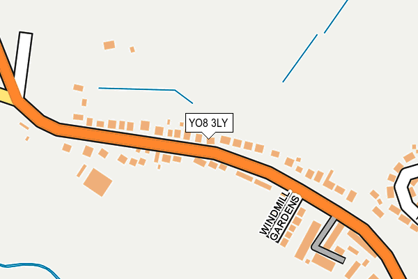 YO8 3LY map - OS OpenMap – Local (Ordnance Survey)