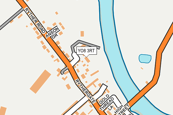 YO8 3RT map - OS OpenMap – Local (Ordnance Survey)