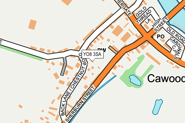 YO8 3SA map - OS OpenMap – Local (Ordnance Survey)