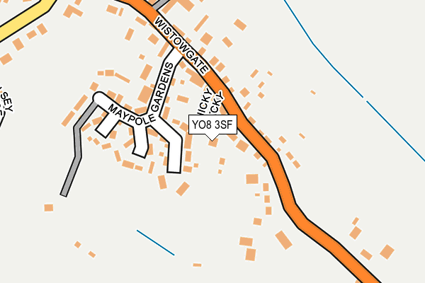 YO8 3SF map - OS OpenMap – Local (Ordnance Survey)