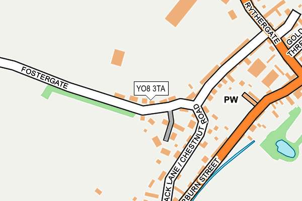 YO8 3TA map - OS OpenMap – Local (Ordnance Survey)