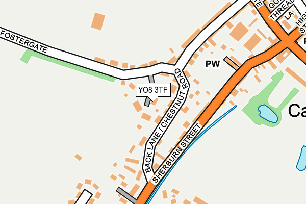 YO8 3TF map - OS OpenMap – Local (Ordnance Survey)