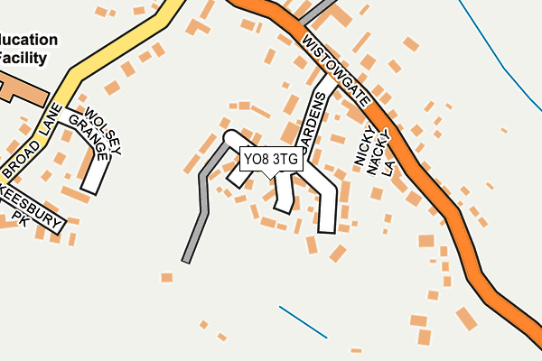 YO8 3TG map - OS OpenMap – Local (Ordnance Survey)
