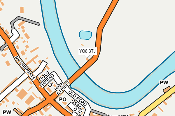 YO8 3TJ map - OS OpenMap – Local (Ordnance Survey)