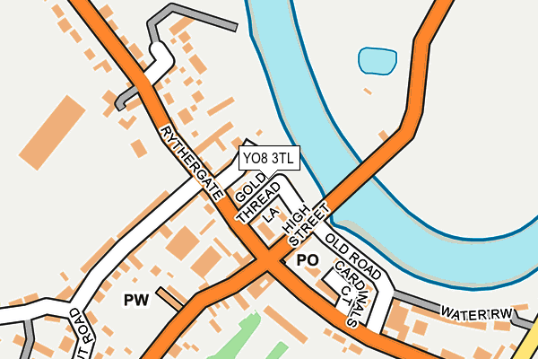 YO8 3TL map - OS OpenMap – Local (Ordnance Survey)
