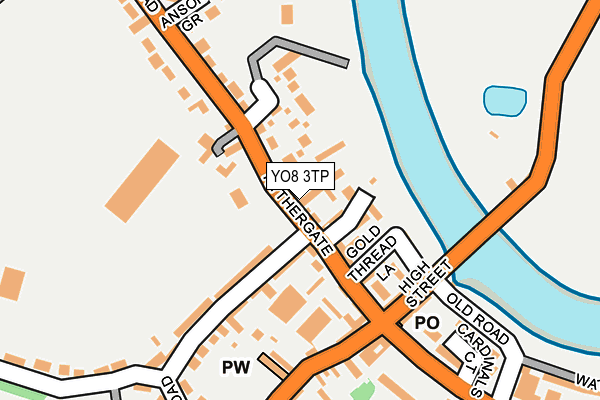 YO8 3TP map - OS OpenMap – Local (Ordnance Survey)