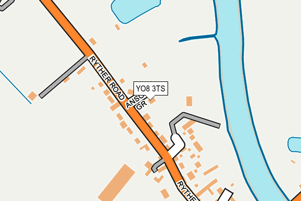 YO8 3TS map - OS OpenMap – Local (Ordnance Survey)