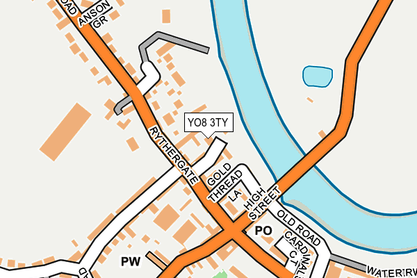 YO8 3TY map - OS OpenMap – Local (Ordnance Survey)