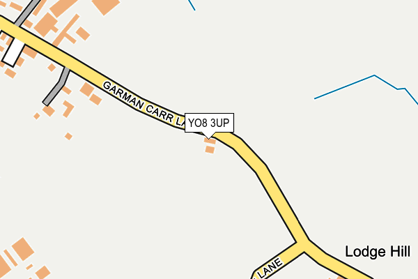 YO8 3UP map - OS OpenMap – Local (Ordnance Survey)