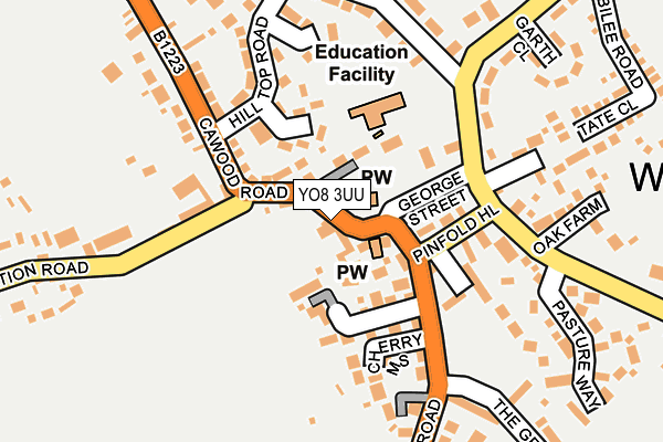 YO8 3UU map - OS OpenMap – Local (Ordnance Survey)