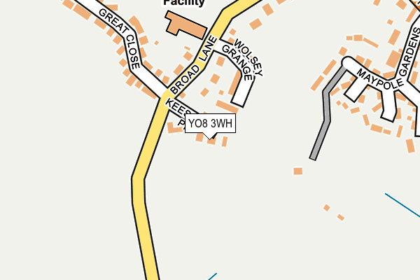 YO8 3WH map - OS OpenMap – Local (Ordnance Survey)