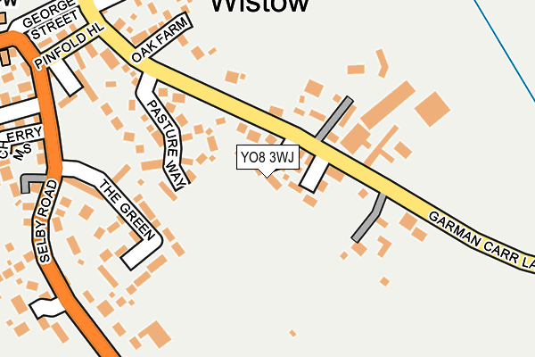 YO8 3WJ map - OS OpenMap – Local (Ordnance Survey)