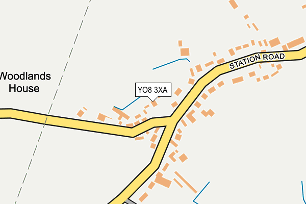 YO8 3XA map - OS OpenMap – Local (Ordnance Survey)