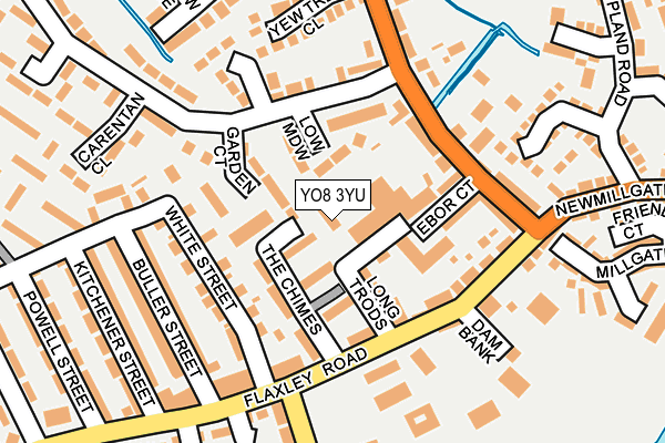 YO8 3YU map - OS OpenMap – Local (Ordnance Survey)