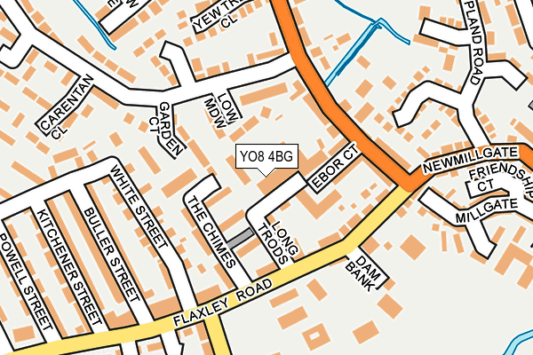 YO8 4BG map - OS OpenMap – Local (Ordnance Survey)