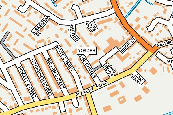 YO8 4BH map - OS OpenMap – Local (Ordnance Survey)