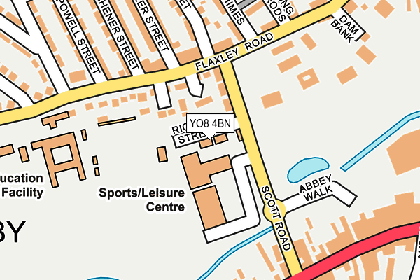 YO8 4BN map - OS OpenMap – Local (Ordnance Survey)