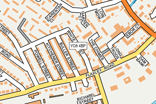 YO8 4BP map - OS OpenMap – Local (Ordnance Survey)