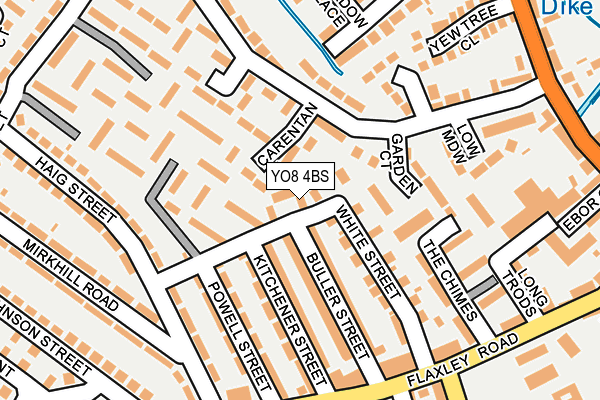 YO8 4BS map - OS OpenMap – Local (Ordnance Survey)