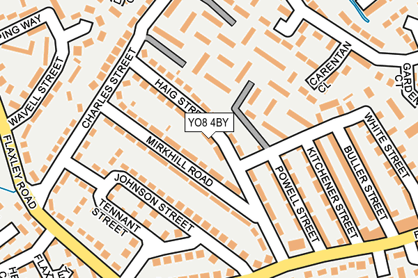 YO8 4BY map - OS OpenMap – Local (Ordnance Survey)