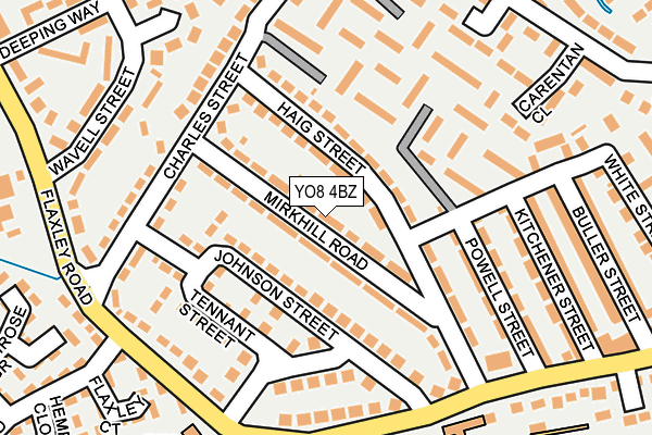 YO8 4BZ map - OS OpenMap – Local (Ordnance Survey)