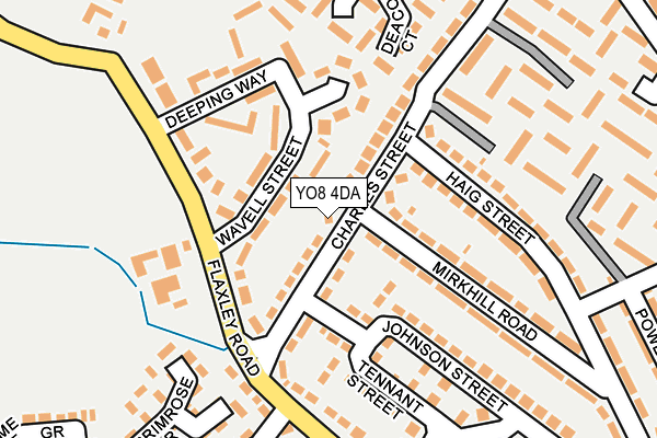 YO8 4DA map - OS OpenMap – Local (Ordnance Survey)