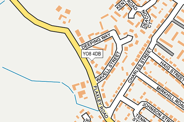 YO8 4DB map - OS OpenMap – Local (Ordnance Survey)