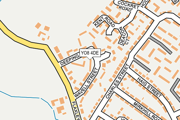 YO8 4DE map - OS OpenMap – Local (Ordnance Survey)