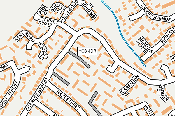 YO8 4DR map - OS OpenMap – Local (Ordnance Survey)